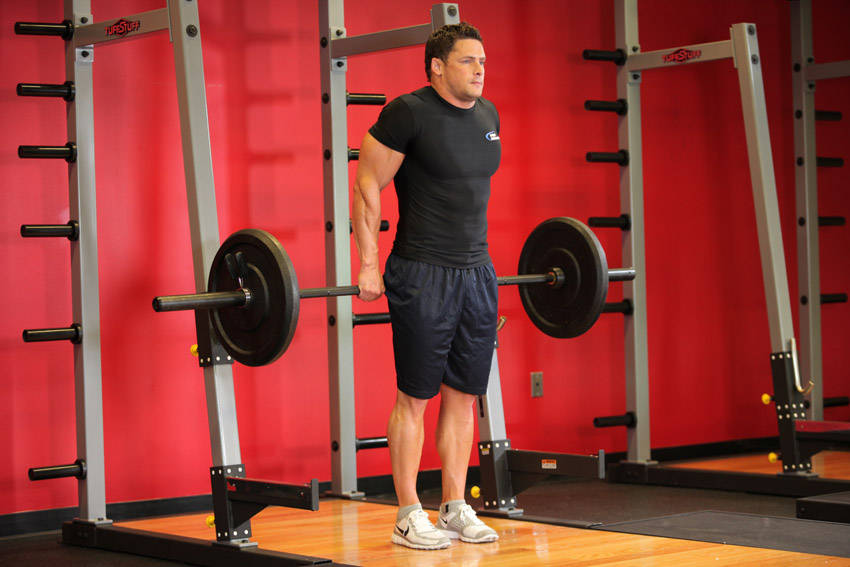 Barbell Shrug Behind The Back