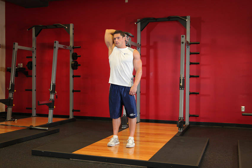 Standing One-Arm Dumbbell Triceps Extension